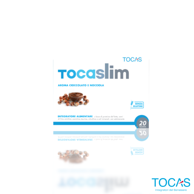 TOCASLIM CREMA DI CIOCCOLATO E NOCCIOLA 20 BUSTE DA 18 G - Farmacia De Pasquale
