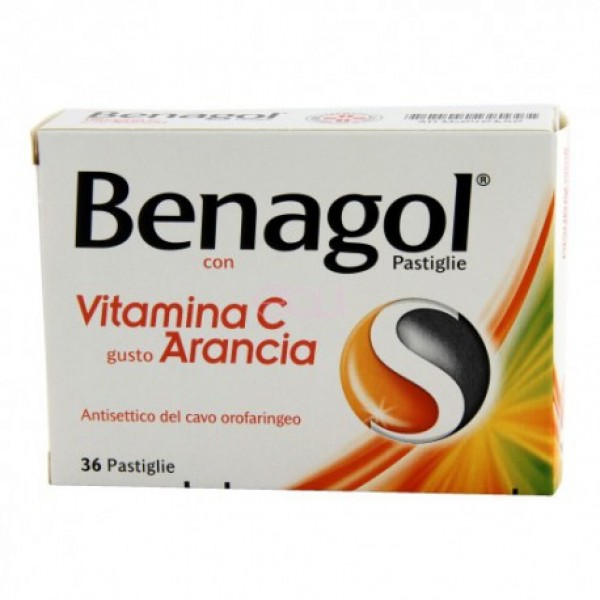 BENAGOL VIT C*36PAST ARANCIA - Farmacia De Pasquale