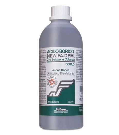 ACIDO BORICO NEW F*3% FL 500ML - Farmacia De Pasquale