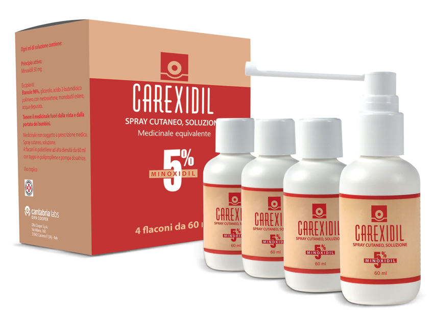 CAREXIDIL*4FL SOLUZ CUT 60ML5% - Farmacia De Pasquale