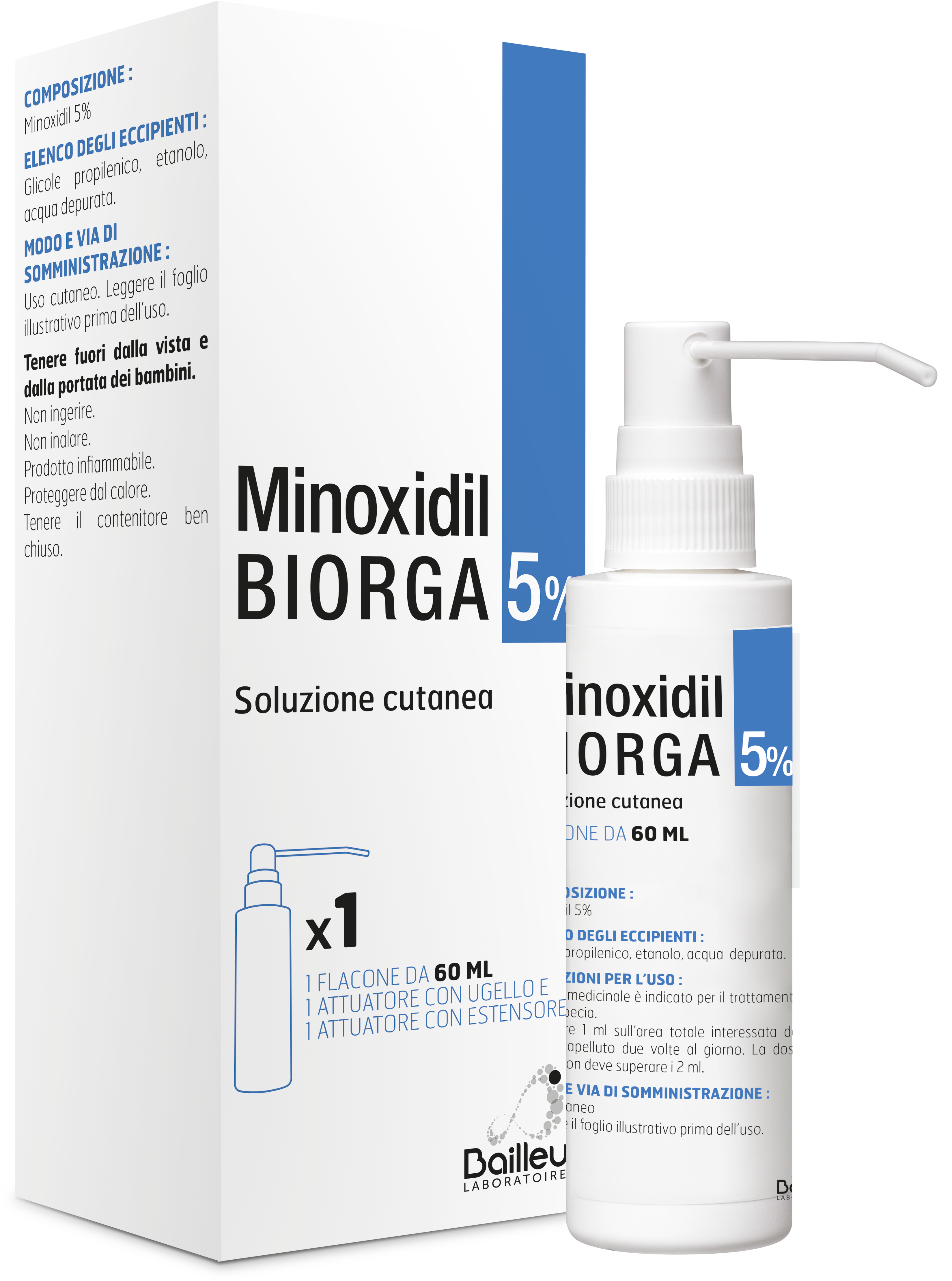 MINOXIDIL BIORGA*SOL CUT60ML5% - Farmacia De Pasquale