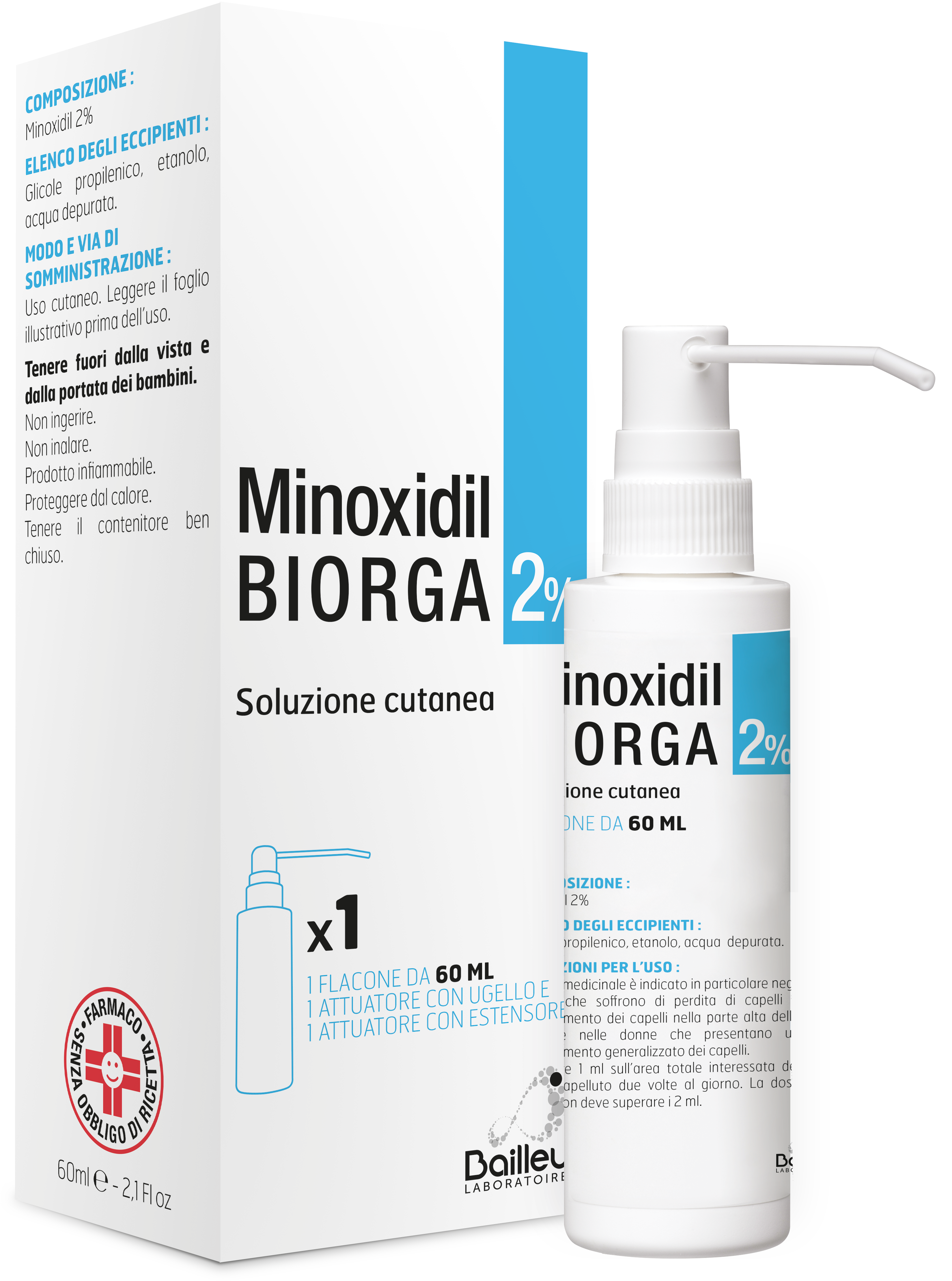 MINOXIDIL BIORGA*SOL CUT60ML2% - Farmacia De Pasquale