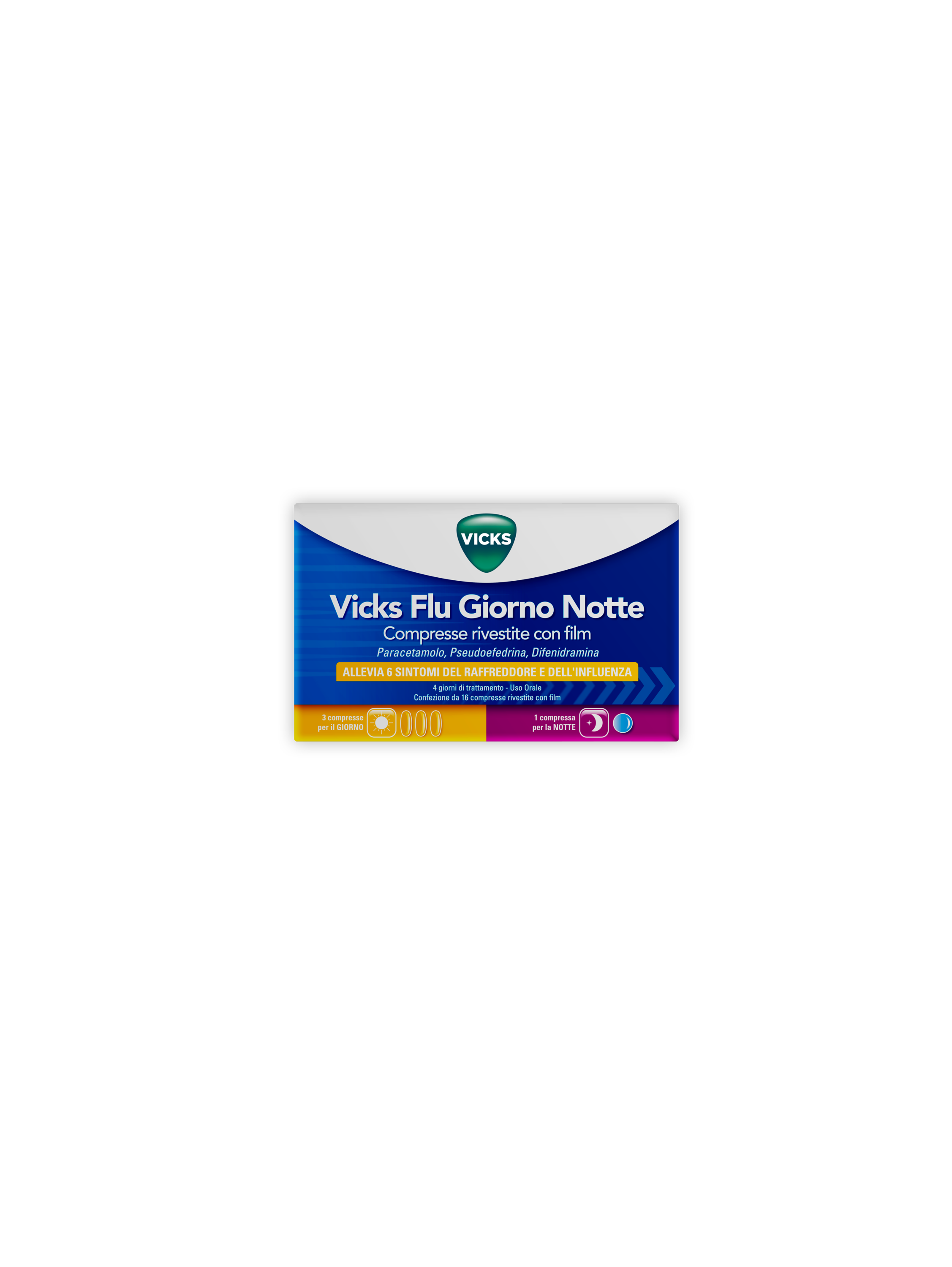 VICKS FLU GIORNO NOTTE*12+4CPR - Farmacia De Pasquale