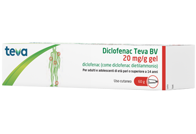 DICLOFENAC TEVA*GEL 60G 20MG/G - Farmacia De Pasquale
