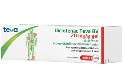 DICLOFENAC TEVA*GEL100G 20MG/G - Farmacia De Pasquale