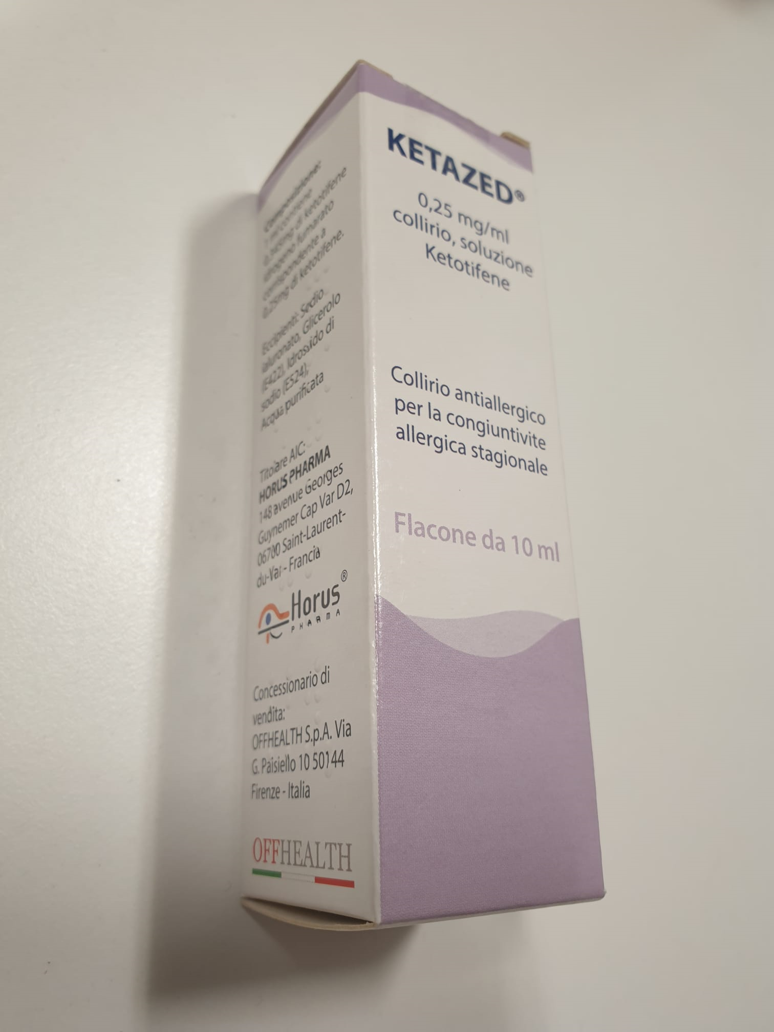 KETAZED*COLL FL 10ML 0,25MG/ML - Farmacia De Pasquale