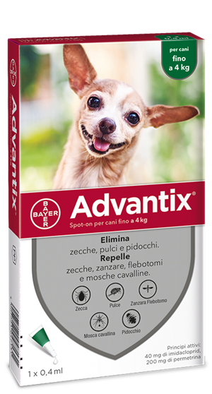 ADVANTIX SPOT ON*1PIP 0-4KG - Farmacia De Pasquale