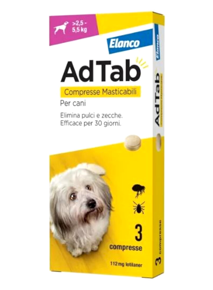 ADTAB*3CPR 112MG CANI2,5-5,5KG - Farmacia De Pasquale