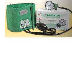 SFIGMOMANOMETRO AD ANEROIDE EUROMETER A CON MANOMENTRO REGOLABILE SISTEMA A 2 TUBI BRACCIALE PER ADULTI VERDE - Farmacia De Pasquale