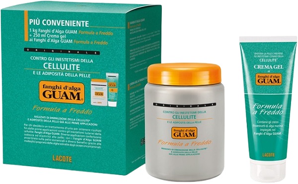 GUAM FANGHI D'ALGA CONFEZIONE CONVENIENZA FREDDA CON FANGHI D'ALGA GUAM 1 KG + CREMA GEL 250 ML FORMULA A FREDDO - Farmacia De Pasquale