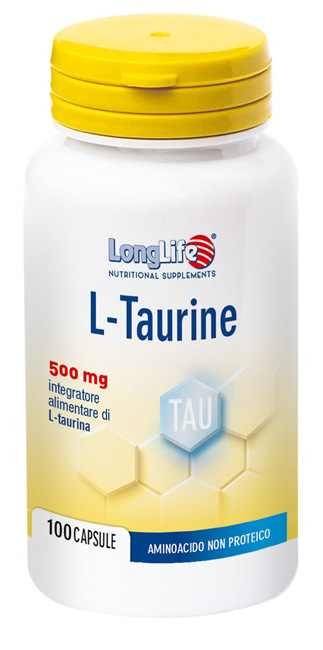 LONGLIFE L-TAURINE 500 MG 100 CAPSULE DI GELATINA DA 6,2 G - Farmacia De Pasquale
