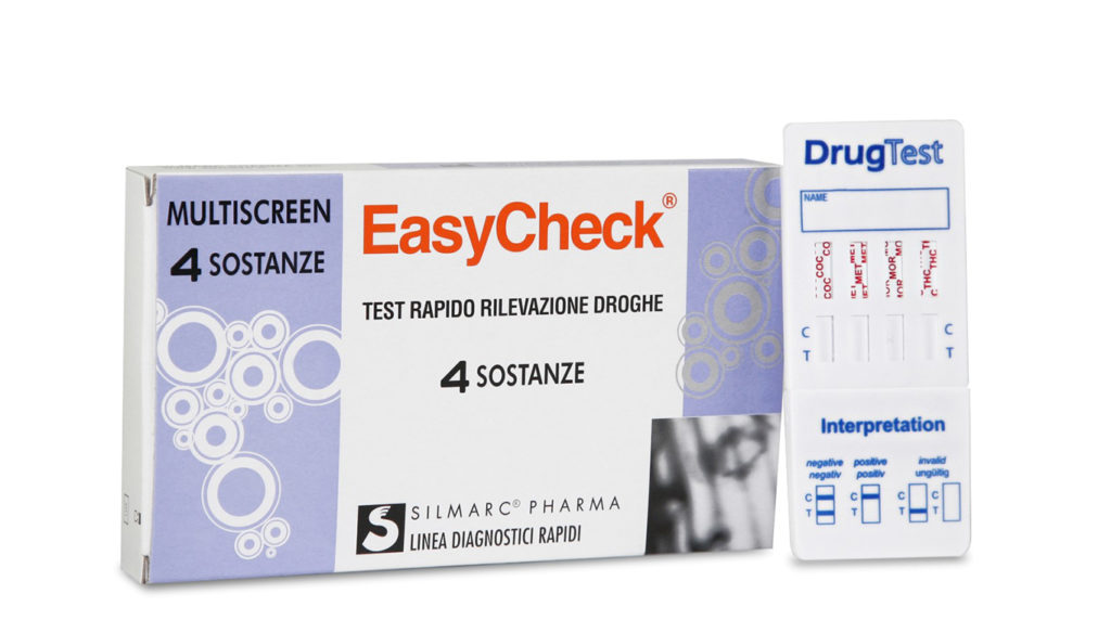 TEST RAPIDO SINGOLO O MULTIPLO PER RIVELAZIONE USO DI DROGHE STRIP EASYCHECK 4 SOSTANZE C - Farmacia De Pasquale