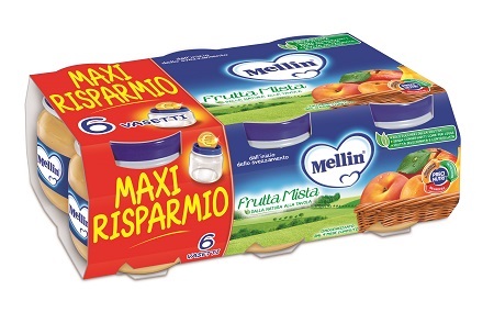 MELLIN OMOGENEIZZATO FRUTTA MISTA 100 G 6 PEZZI - Farmacia De Pasquale