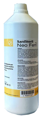DISINFETTANTE CONSERVANTE PER STRUMENTI CHIRURGICI DENTISTICI E SANITARI SANISTERIL NEOFERRI 1000ML - Farmacia De Pasquale