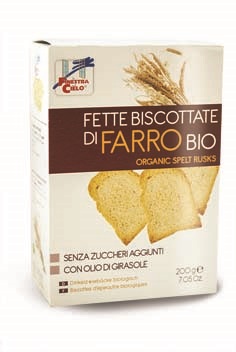 FSC FETTE BISCOTTATE DI FARRO BIO SENZA ZUCCHERI AGGIUNTI CON OLIO DI GIRASOLE SENZA OLIO DI PALMA 200 G - Farmacia De Pasquale