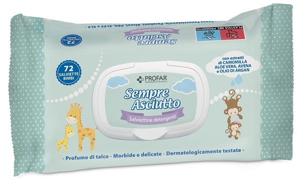 SALVIETTINE UMIDIFICATE SEMPRE ASCIUTTO 72 PEZZI PROFAR - Farmacia De Pasquale