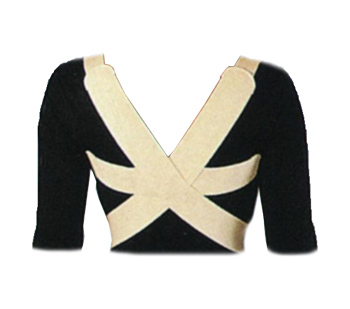 RADDRIZZASPALLE ELASTICO MISURA 5 PER LA CORREZIONE DEL RACHIDE DORSALE DOVUTA AD ATTEGGIAMENTO. REGOLABILE ANTERIORMENTE CON ADESIVO 6CM - Farmacia De Pasquale