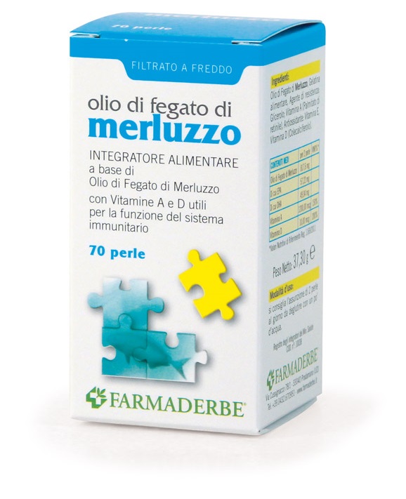 OLIO DI FEGATO DI MERLUZZO 70 PERLE - Farmacia De Pasquale
