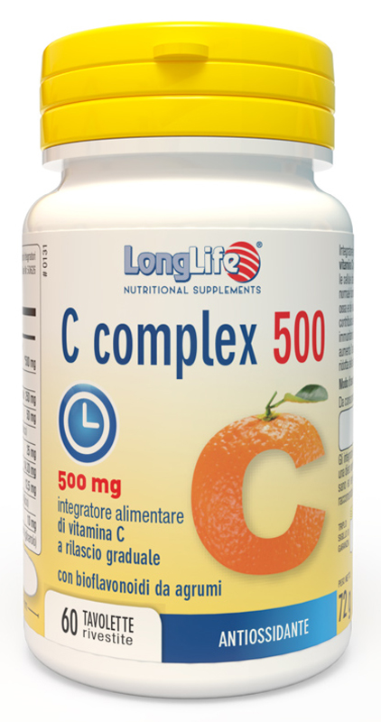 LONGLIFE C COMPLEX 500 TIME RELEASED 60 TAVOLETTE RIVESTITE - Farmacia De Pasquale