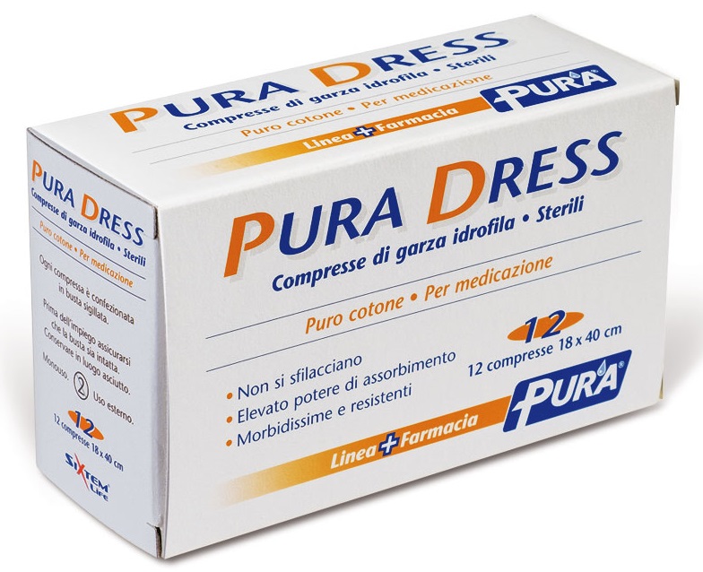 GARZA IN TESSUTO NON TESSUTO PURA SOFT 18X40CM 12 PEZZI - Farmacia De Pasquale