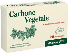 CARBONE VEGETALE 75 COMPRESSE - Farmacia De Pasquale