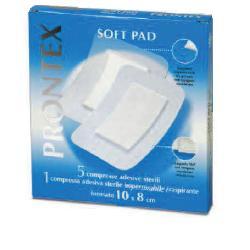 GARZA COMPRESSA PRONTEX SOFT PAD 10X8 CM 6 PEZZI (5 TNT + 1 IMPERMEABILE AQUA PAD) - Farmacia De Pasquale
