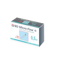 SIRINGA INSULINA BECTON DICKINSON 0,5 ML 100 UI AGO GAUGE 29 30 PEZZI - Farmacia De Pasquale