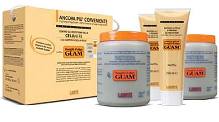 GUAM FANGHI D'ALGA DOPPIA CONVENIENZA CON FANGHI D'ALGA GUAM 2 X 1 KG + CREMA GEL 2 X 250 ML - Farmacia De Pasquale