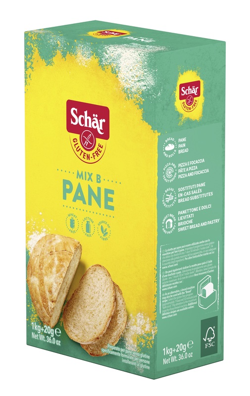 SCHAR MIX B PREPARATO PANE SENZA LATTOSIO 1 KG + 20 G - Farmacia De Pasquale