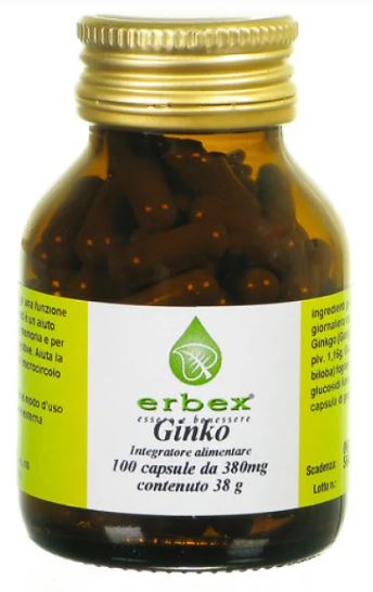 GINKGO BILOBA 100 CAPSULE 380 MG - Farmacia De Pasquale