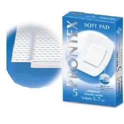 GARZA PRONTEX SOFT PAD COMPRESSA 5X7 CM 5 PEZZI - Farmacia De Pasquale