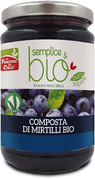 COMPOSTA DI MIRTILLI BIO CON POLPA DI MELA 320 G - Farmacia De Pasquale