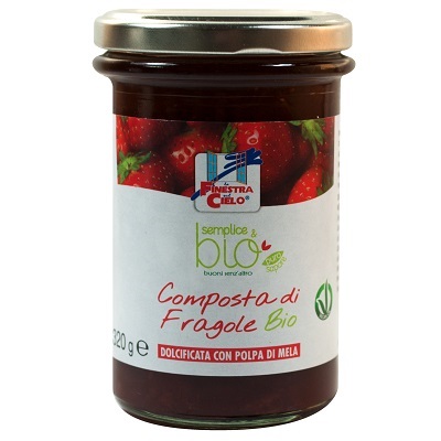 COMPOSTA DI FRAGOLE CON POLPA DI MELA BIO 320 G - Farmacia De Pasquale