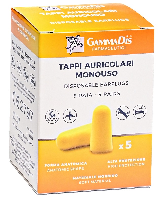 TAPPO AURICOLARE EAR GOMMAPIUMA 10 PEZZI GAMMADIS - Farmacia De Pasquale