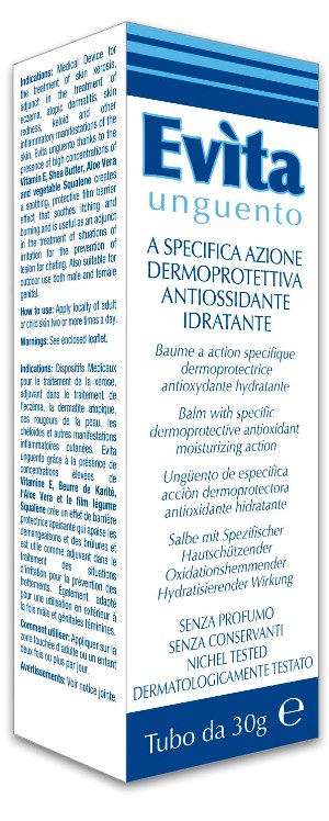 EVITA UNGUENTO A SPECIFICA AZIONE DERMOPROTETTIVA ANTIOSSIDANTE IDRATANTE 30 ML - Farmacia De Pasquale