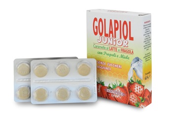 GOLAPIOL JUNIOR LATTE FRAGOLA 24 COMPRESSE - Farmacia De Pasquale