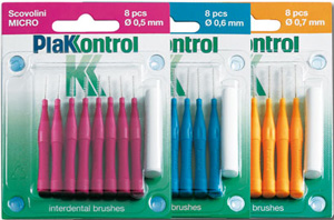 PLAKKONTROL SCOVOLINO CON MANICO MIDI 0,7 8 PEZZI - Farmacia De Pasquale