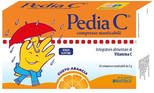 PEDIA C ARANCIA 24 COMPRESSE MASTICABILI - Farmacia De Pasquale