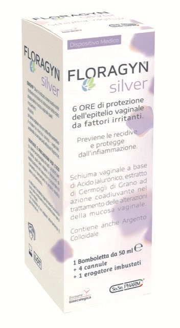FLORAGYN SILVER SCHIUMA VAGINALE CON ARGENTO COLLOIDALE 50 ML - Farmacia De Pasquale