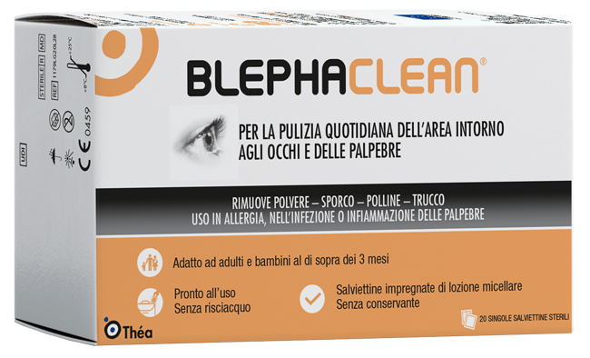 BLEPHACLEAN GARZE OCULARI STERILI A BASE DI ACIDO IALURONICO 20 PEZZI - Farmacia De Pasquale