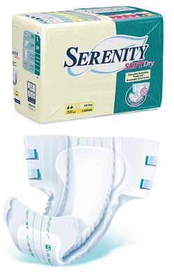 PANNOLONE PER INCONTINENZA SERENITY SOFTDRY FORMATO EXTRA TAGLIA MEDIUM 30 PEZZI - Farmacia De Pasquale
