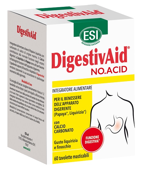 ESI DIGESTIVAID NO ACID 60 TAVOLETTE - Farmacia De Pasquale