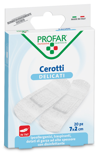 CEROTTO TESSUTO NON TESSUTO DELICATO MEDI 7X2 CM 20 PEZZI PROFAR - Farmacia De Pasquale