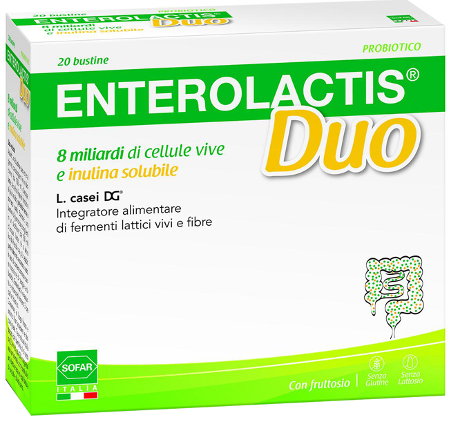 ENTEROLACTIS DUO POLVERE ORALE 20 BUSTINE - Farmacia De Pasquale