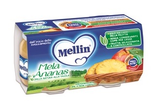 MELLIN OMOGENEIZZATO MELA ANANAS 100 G 2 PEZZI - Farmacia De Pasquale