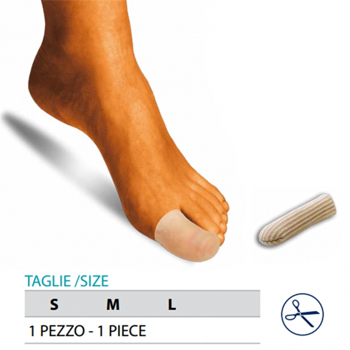 ORIONE OK PED G105 CAPPUCCIO PROTEGGI DITA GEL POLIMERO RIVESTITO TESSUTO L 1 PEZZO - Farmacia De Pasquale