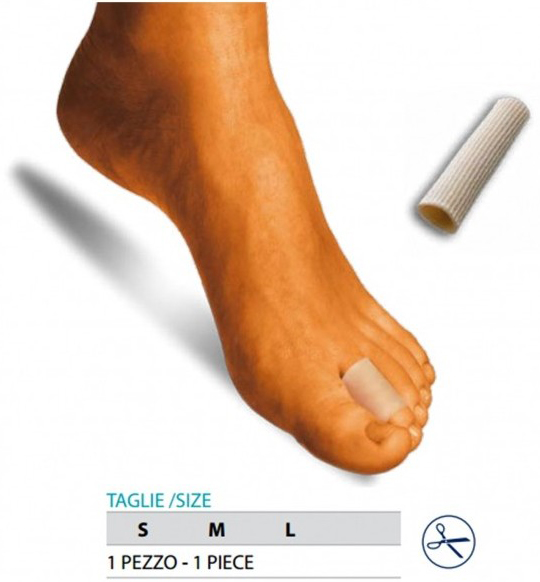 ORIONE OK PED G106 TUBO PROTEGGI DITA GEL POLIMERO RIVESTITO M 1 PEZZO - Farmacia De Pasquale