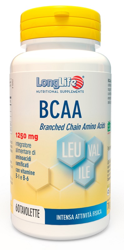 LONGLIFE BCAA 1250 MG 60 TAVOLETTE - Farmacia De Pasquale