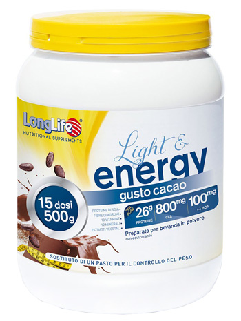 LONGLIFE LIGHT & ENERGY CACAO 500 G - Farmacia De Pasquale