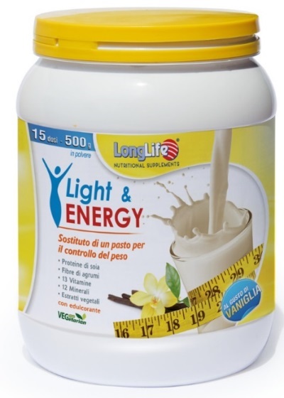 LONGLIFE LIGHT & ENERGY VANIGLIA 500 G - Farmacia De Pasquale